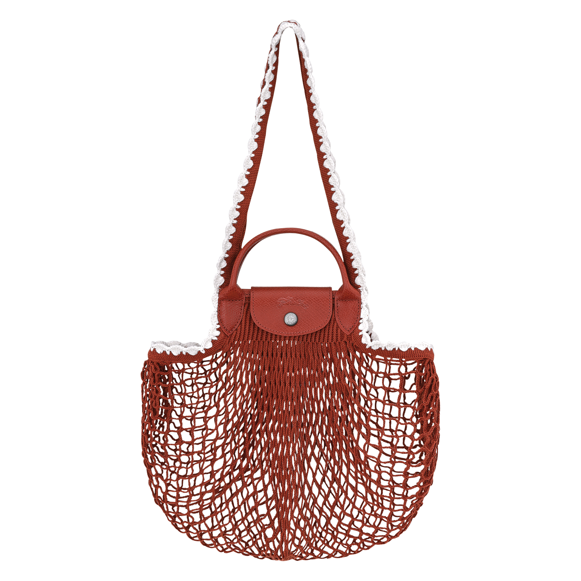 Le Pliage Collection L Mesh bag / Terracotta - Canvas