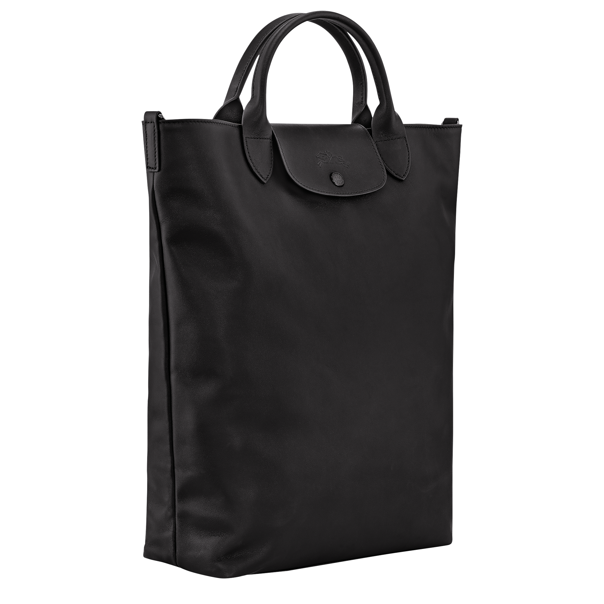 Le Pliage Xtra M Tote bag / Black - Leather - Image 3