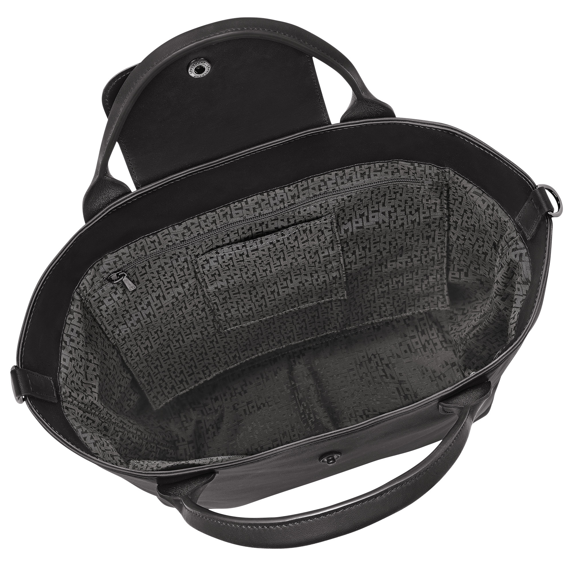 Le Pliage Xtra M Tote bag / Black - Leather - Image 5