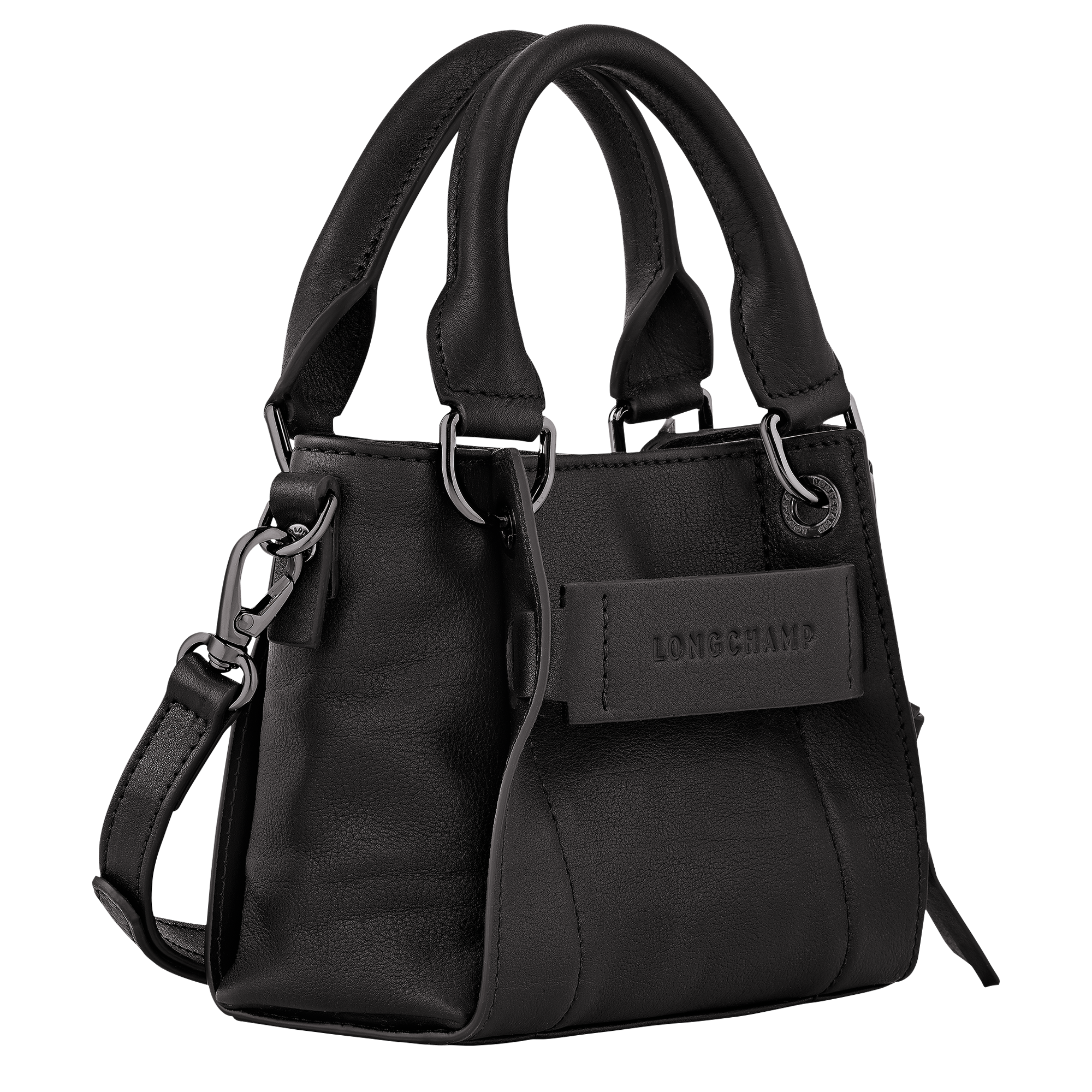 Longchamp 3D XS Handbag / Black - Leather - Image 3