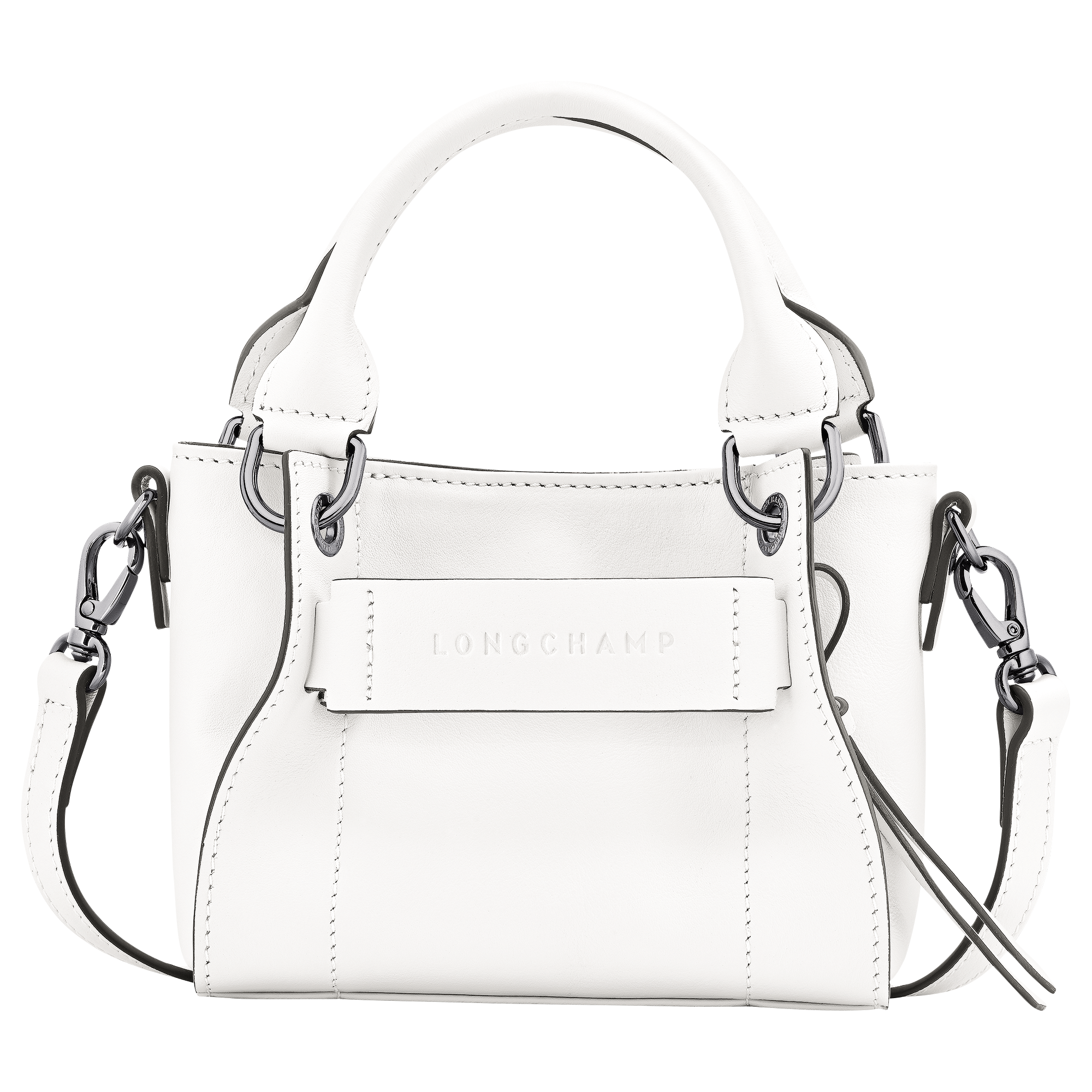 Longchamp 3D XS Handbag / White - Leather