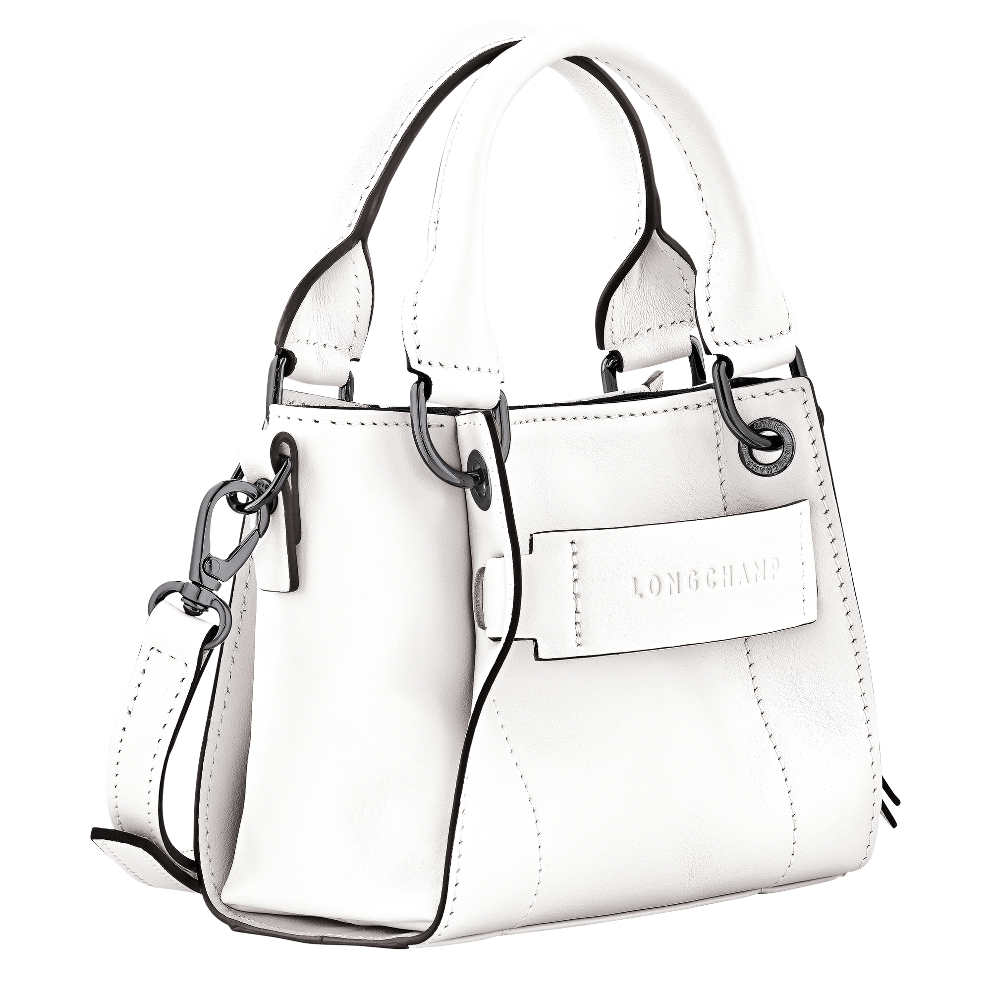 Longchamp 3D XS Handbag / White - Leather - Image 3