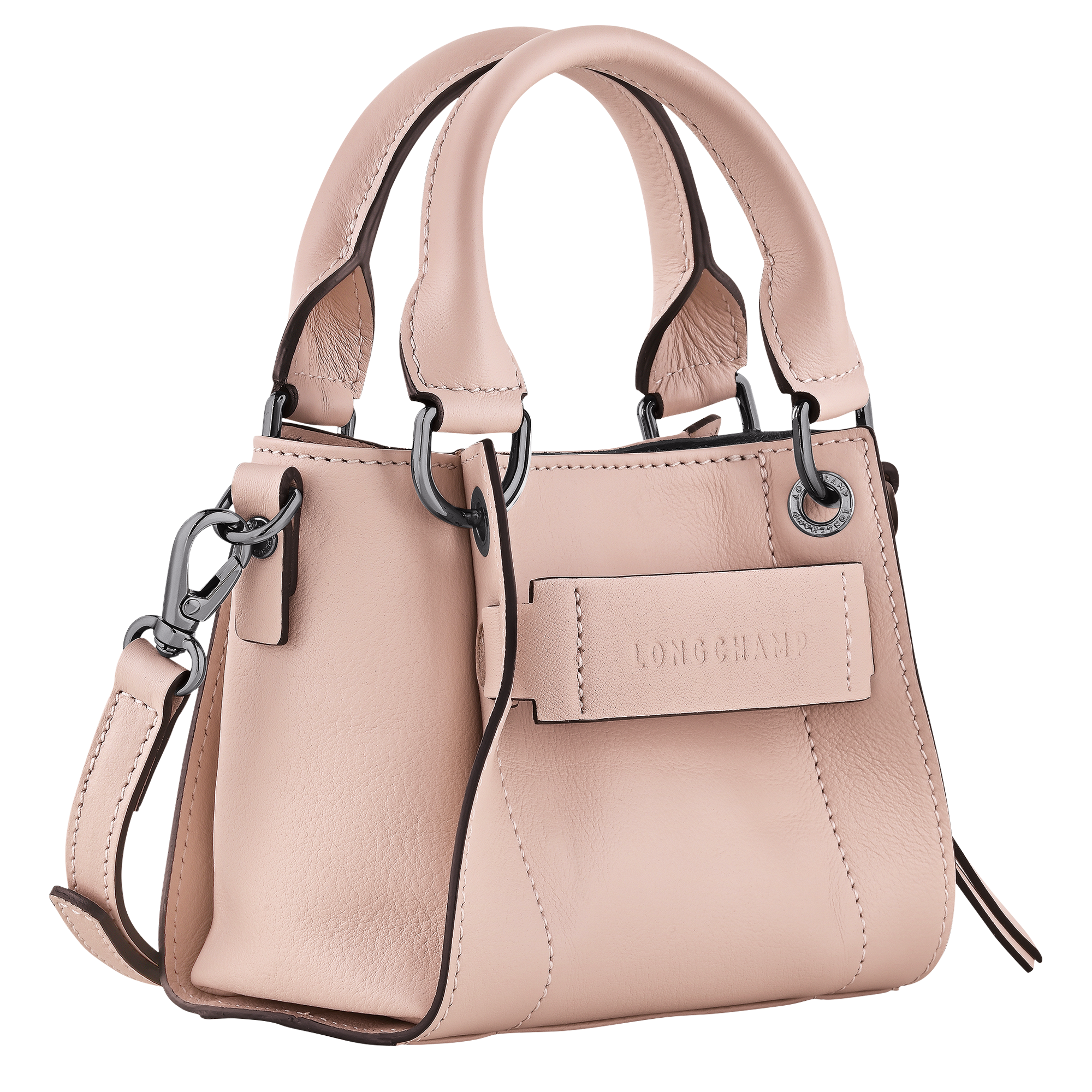 Longchamp 3D XS Handbag / Petal Pink - Leather - Image 3