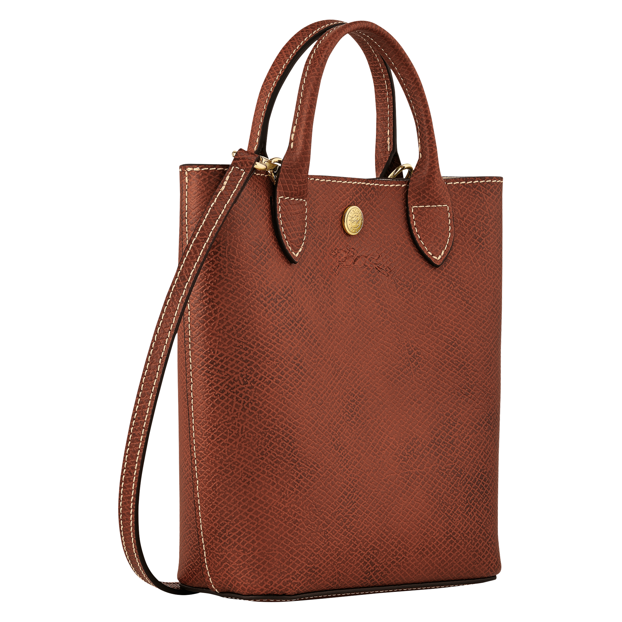 Épure XS Tote bag / Brown - Leather - Image 3