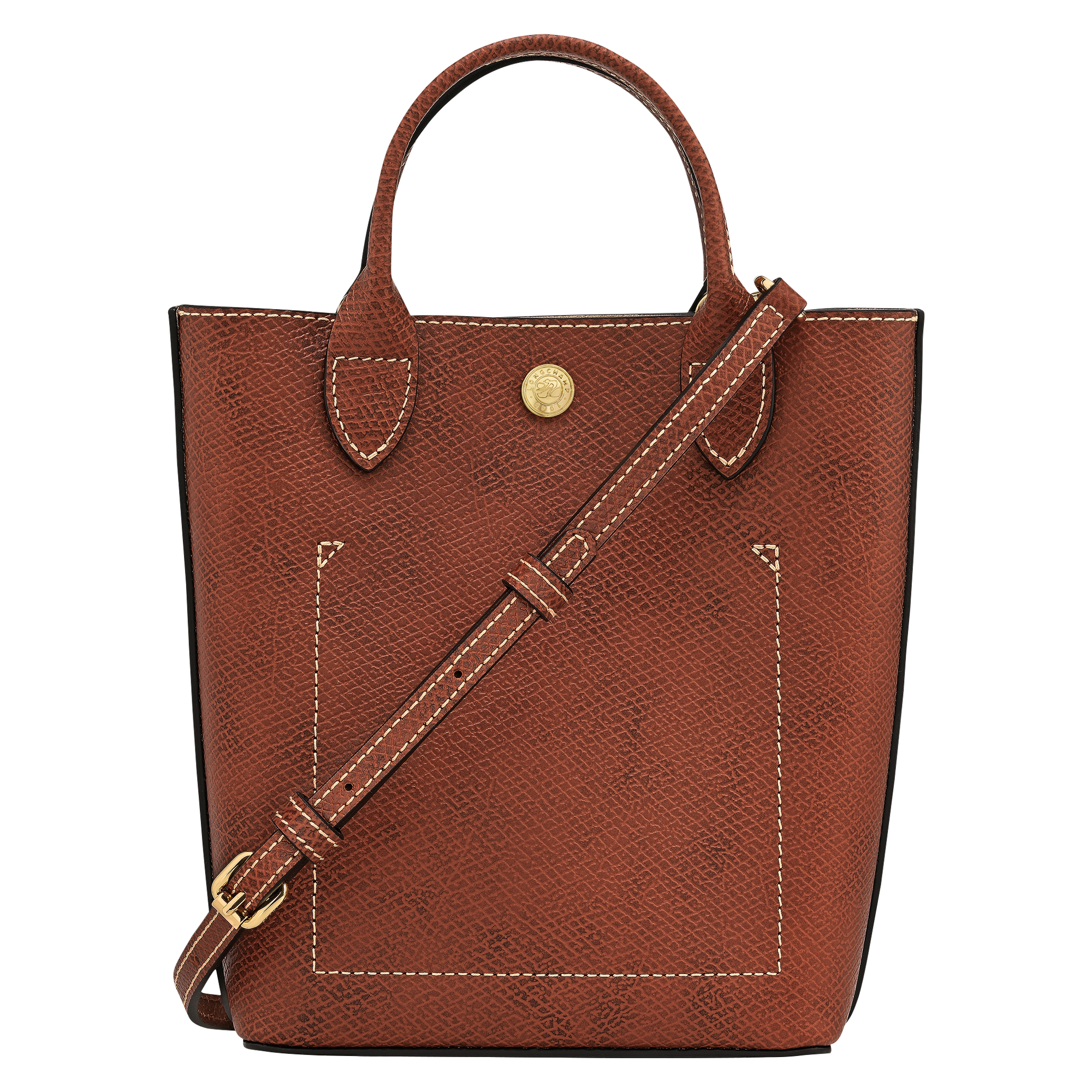 Épure XS Tote bag / Brown - Leather - Image 4