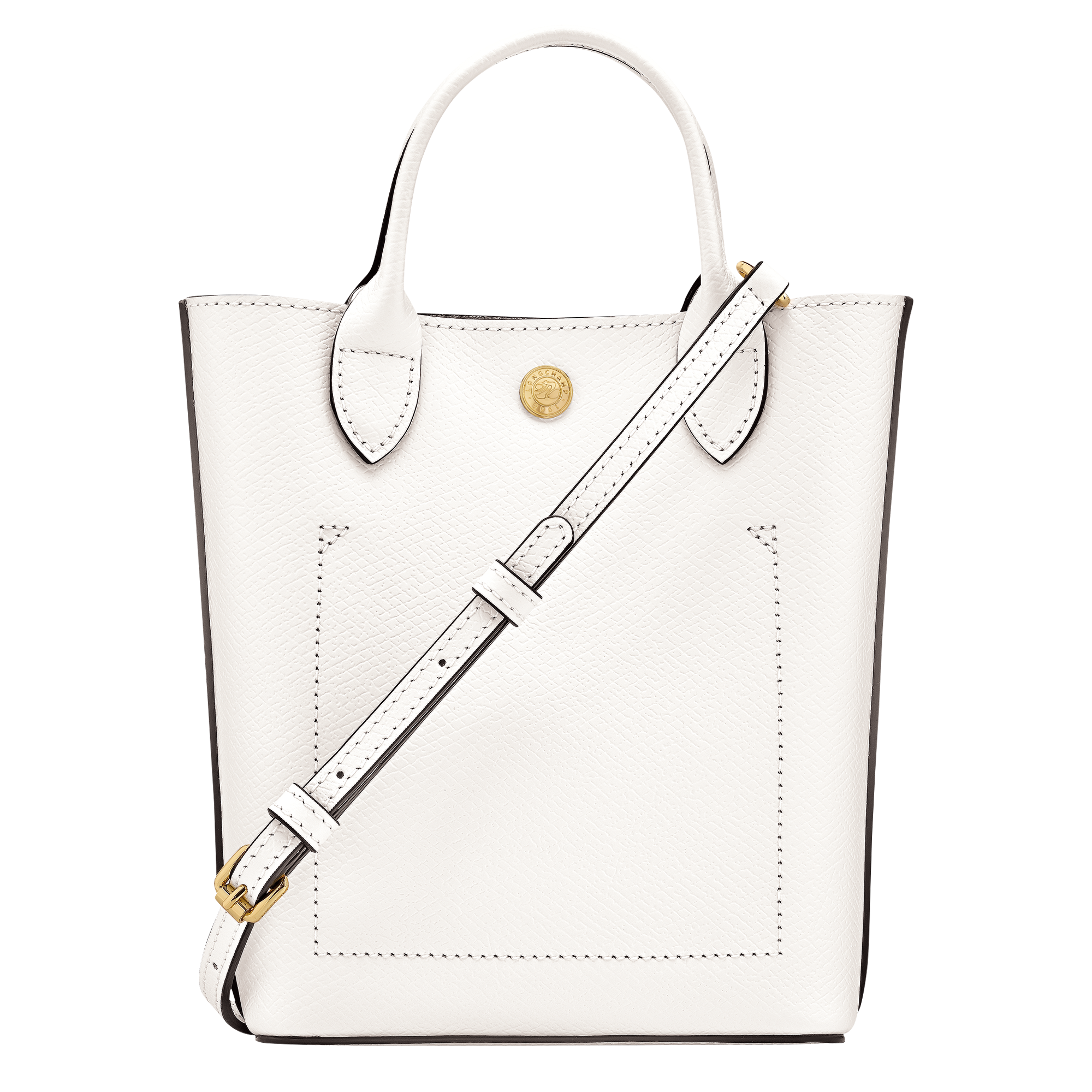 Épure XS Tote bag / White - Leather - Image 4