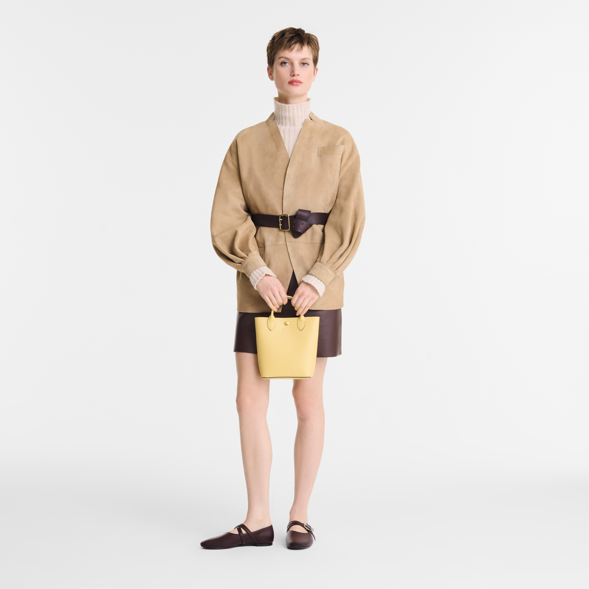 Épure XS Tote bag / Yellow Chick - Leather - Image 2