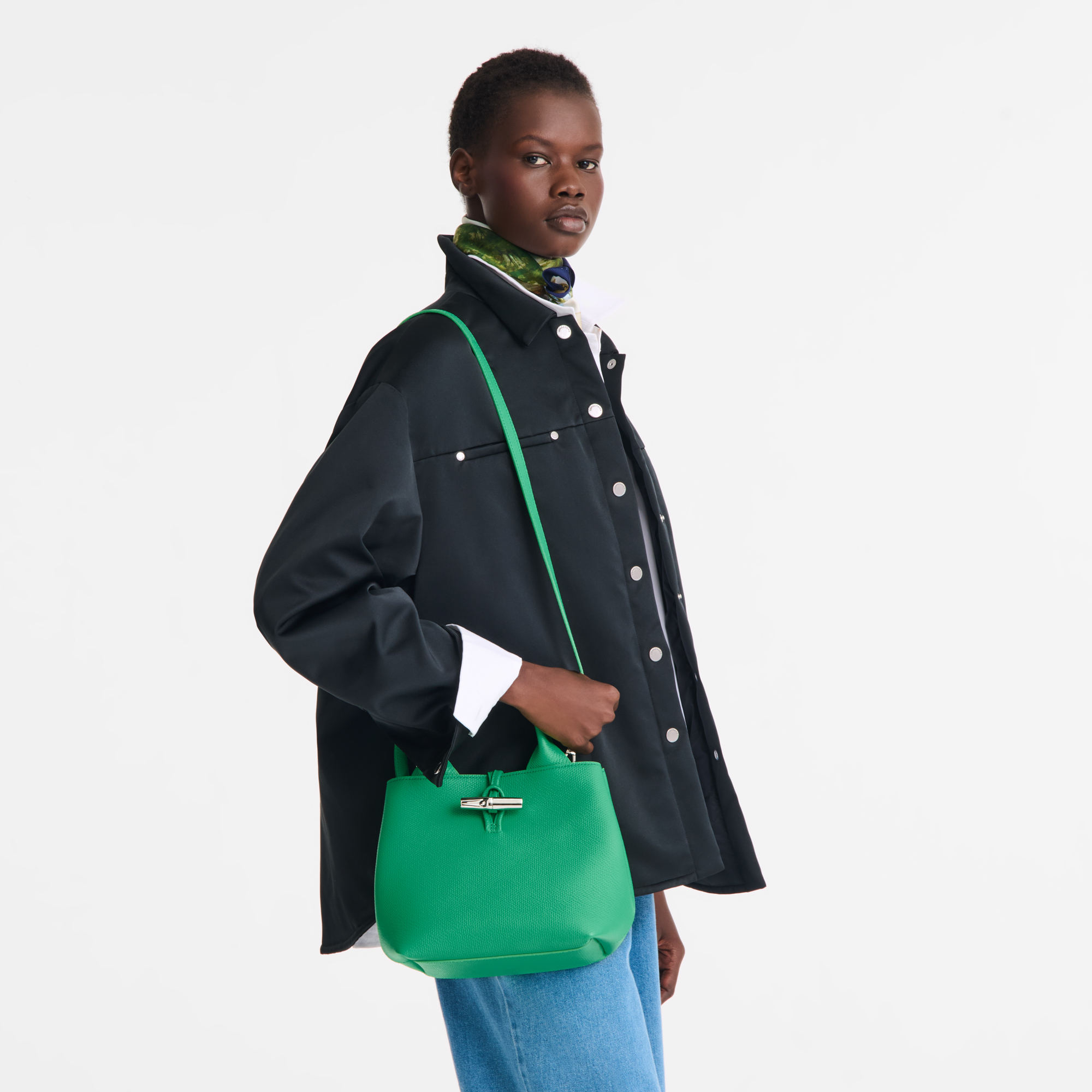 Le Roseau S Handbag / Spring Green - Leather - Image 2