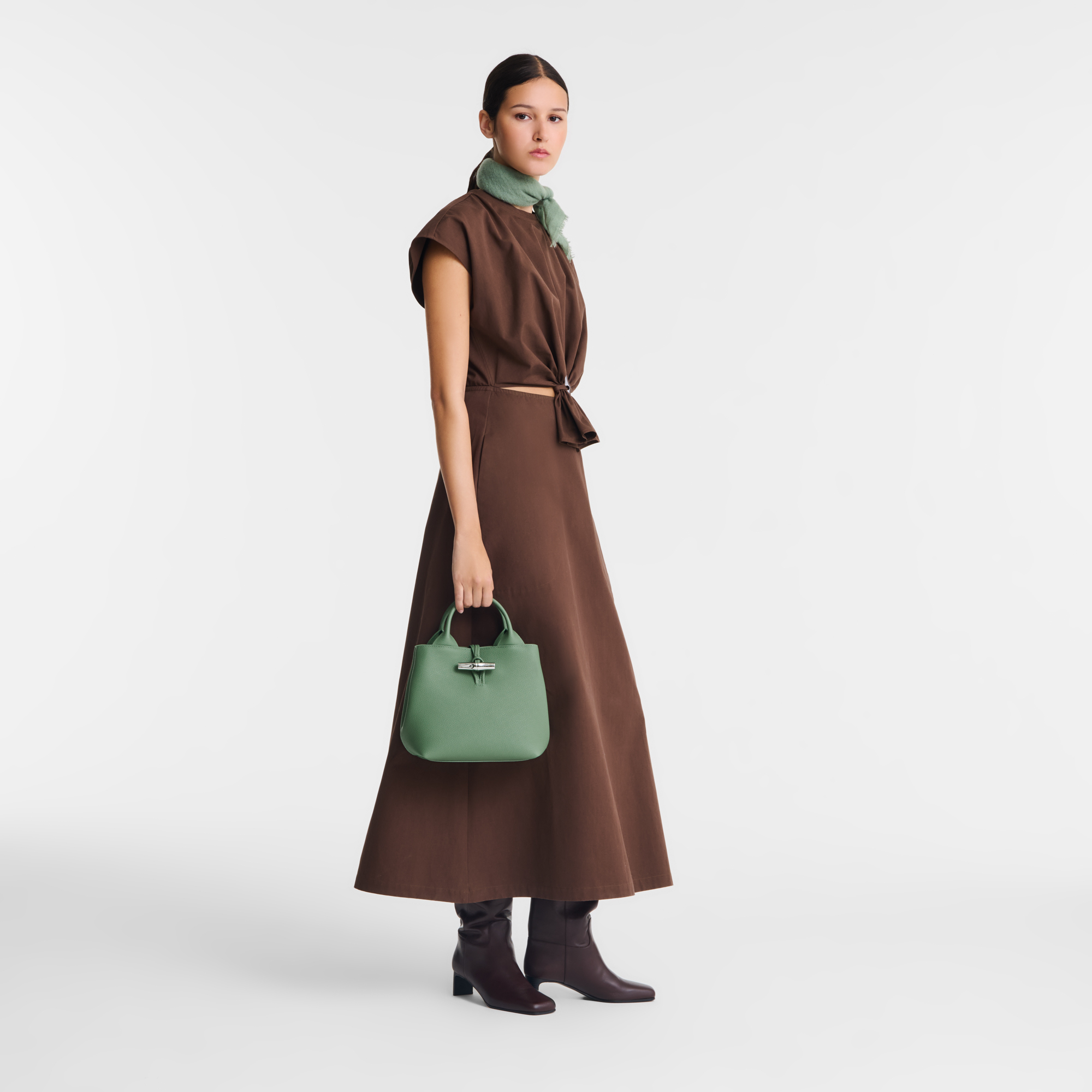 Le Roseau S Handbag / Oregano - Leather - Image 2