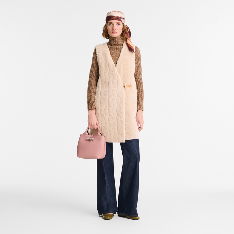 Le Roseau S Handbag / Pink Tea - Leather - Image 15