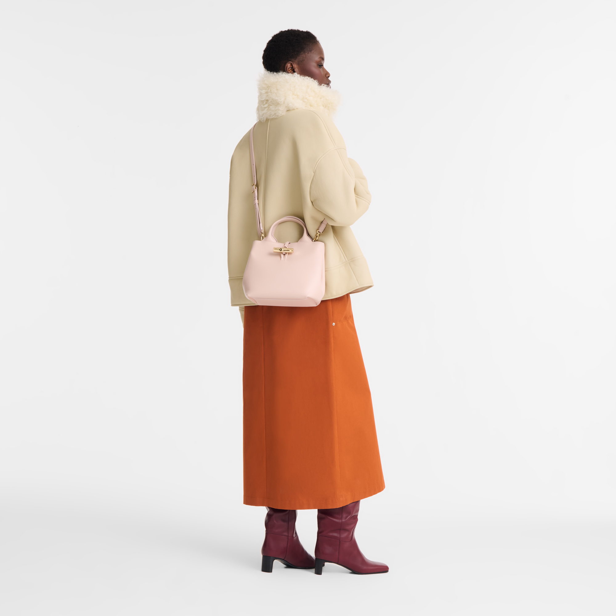 Le Roseau S Handbag / Petal Pink - Leather - Image 2