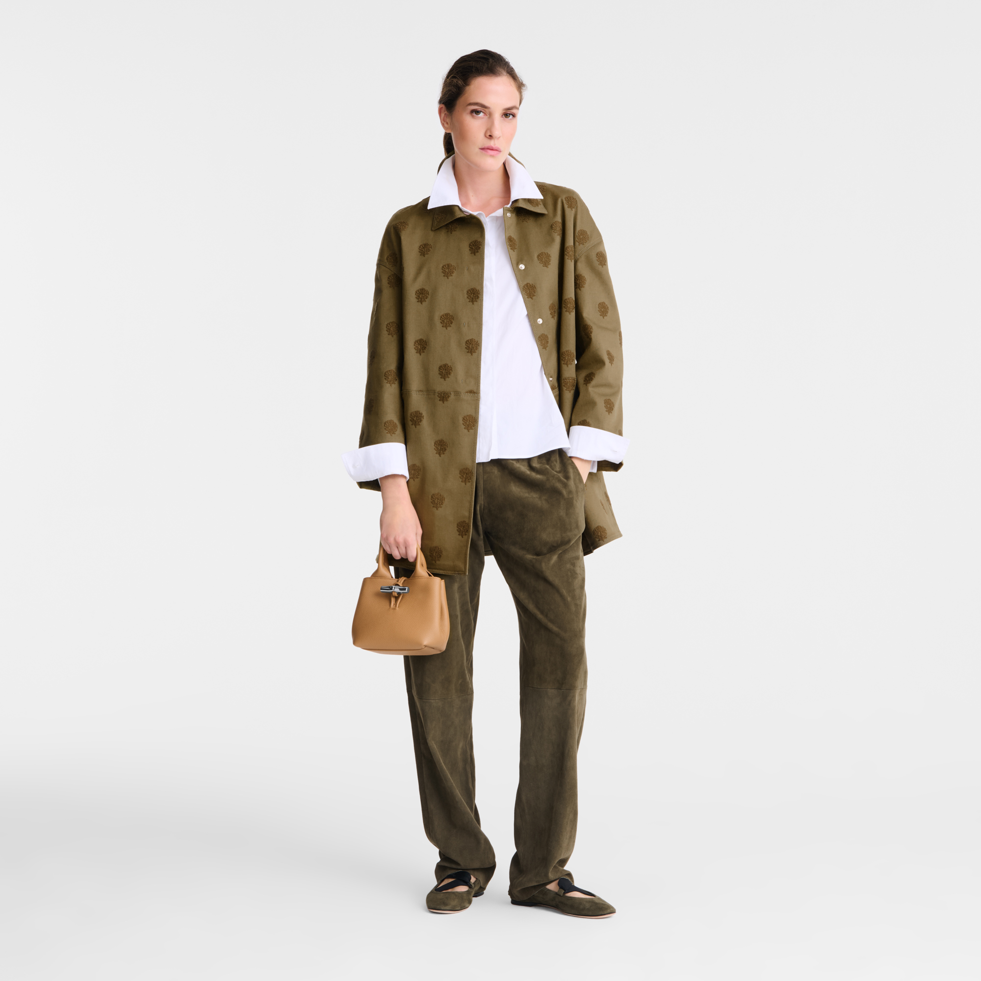 Le Roseau XS Handbag / Walnut - Leather - Image 2