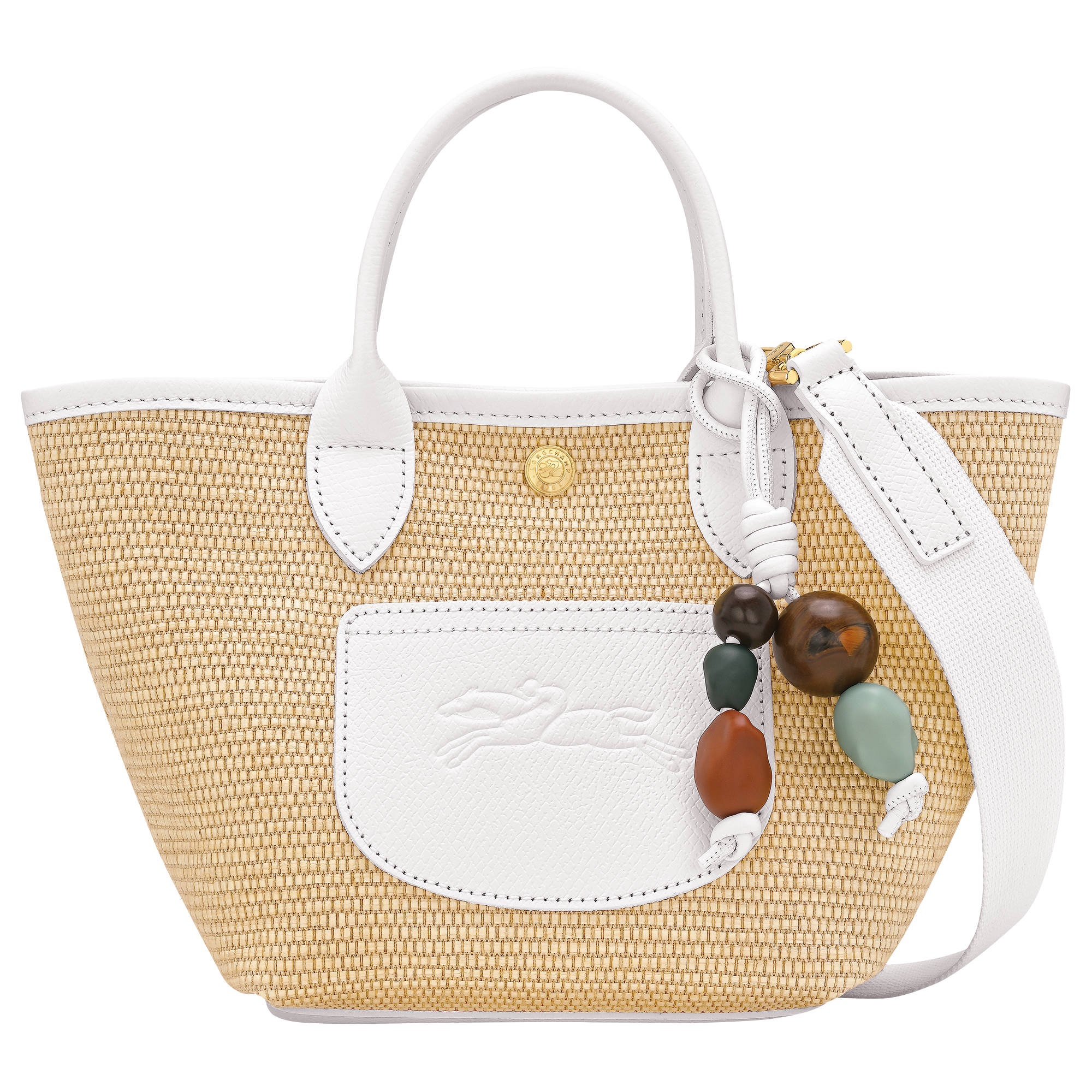 Le Pliage Collection XS Basket bag / White - Canvas