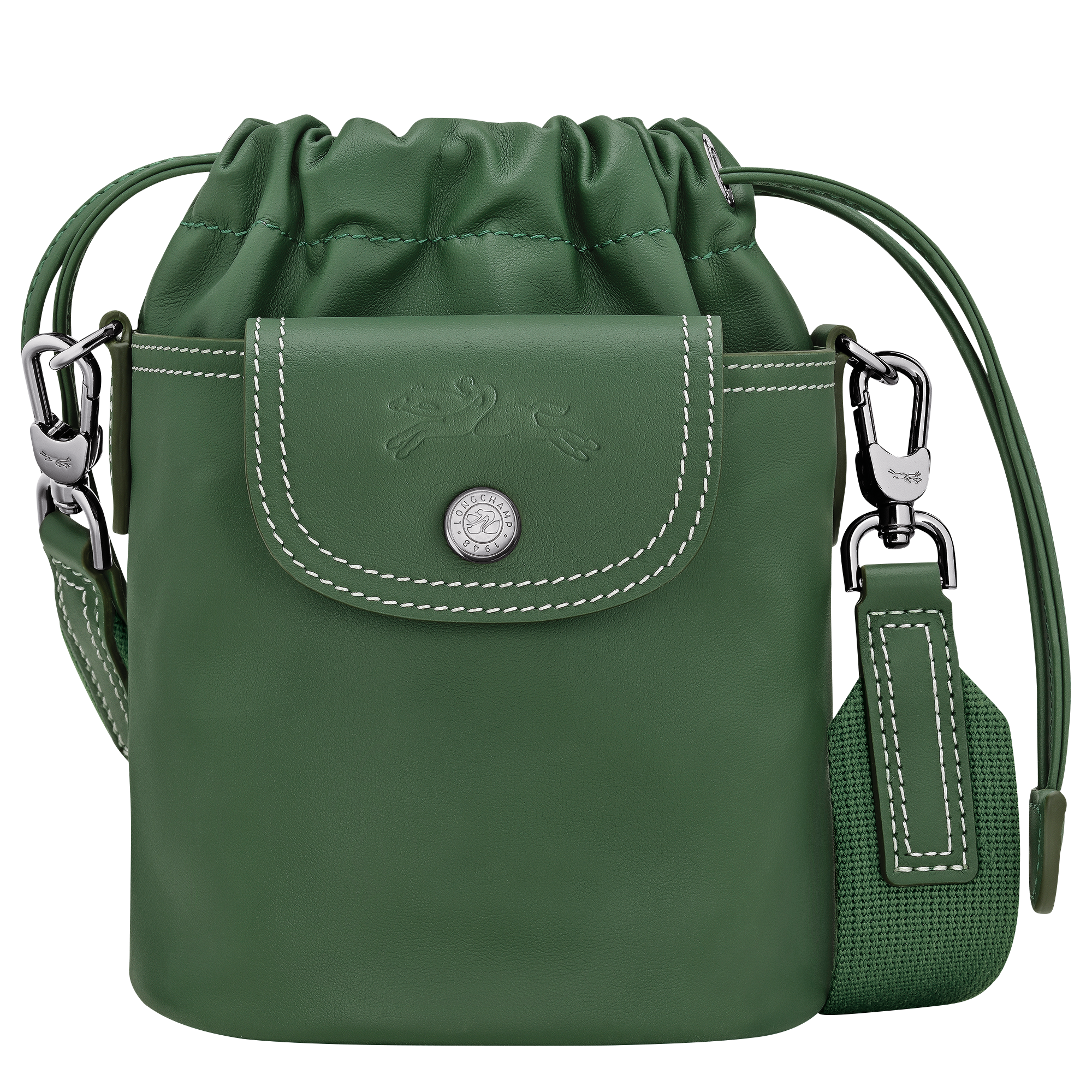 Le Pliage Xtra XS Bucket bag / British Green - Leather