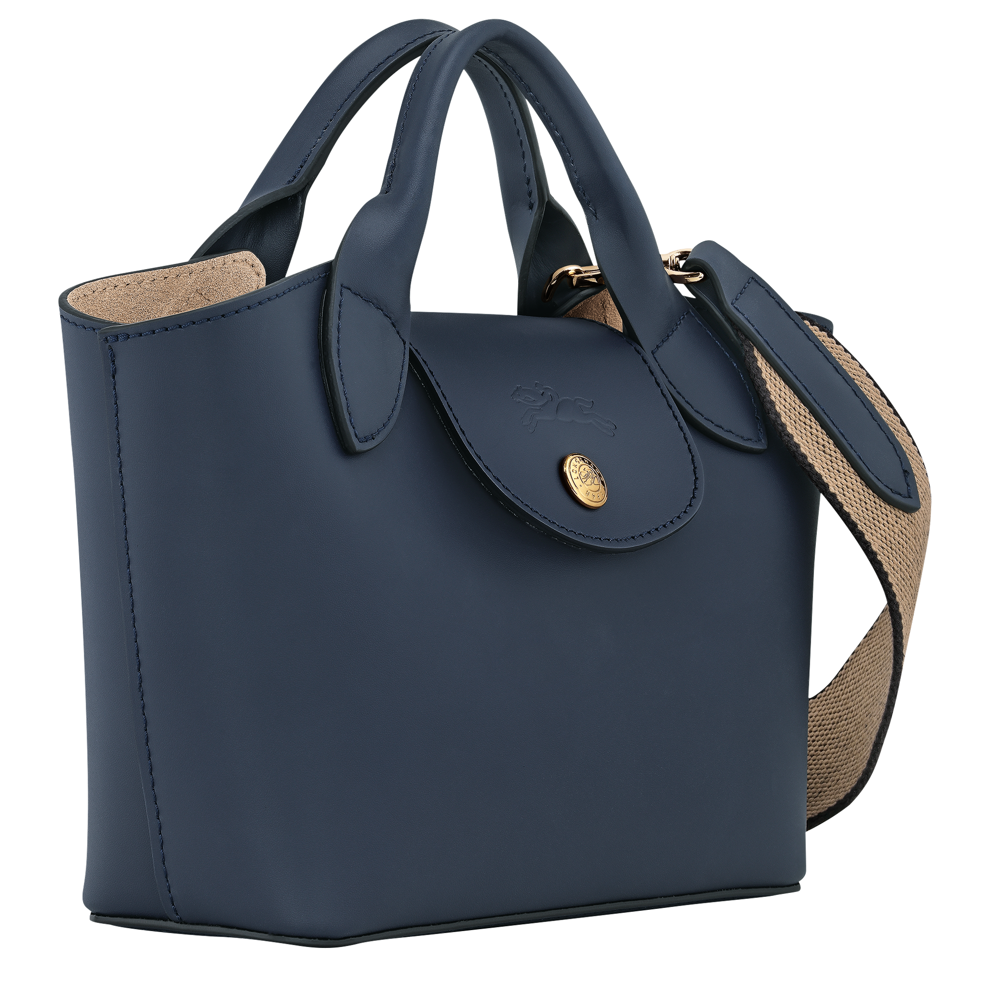 Épure XS Tote bag / Navy - Leather - Image 3