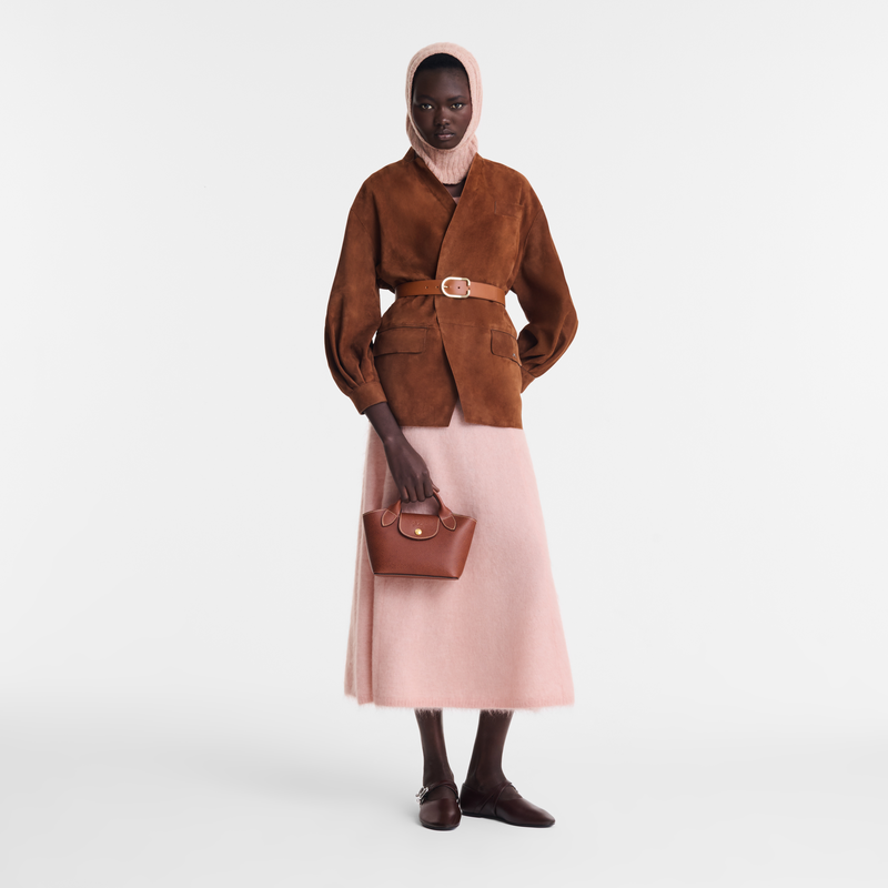 Épure XS Tote bag / Brown - Leather - Image 21