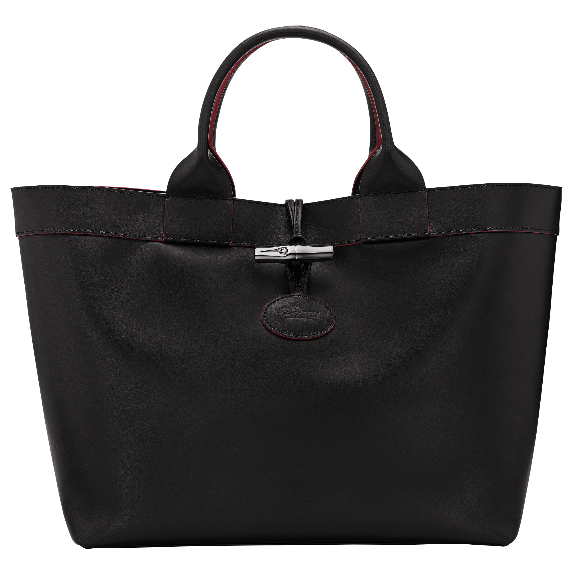 Le Roseau L Tote bag / Black - Leather