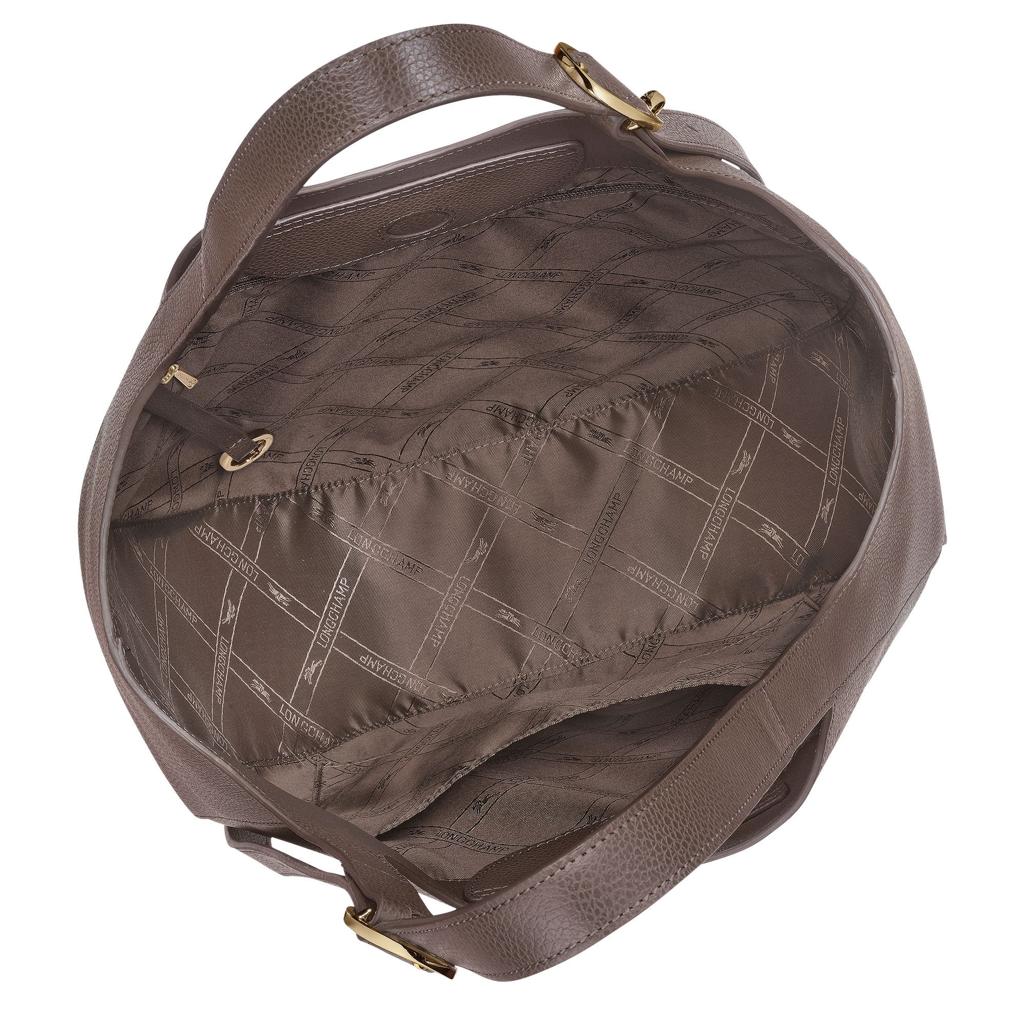 Le Foulonné XL Tote bag / Taupe - Leather - Image 6