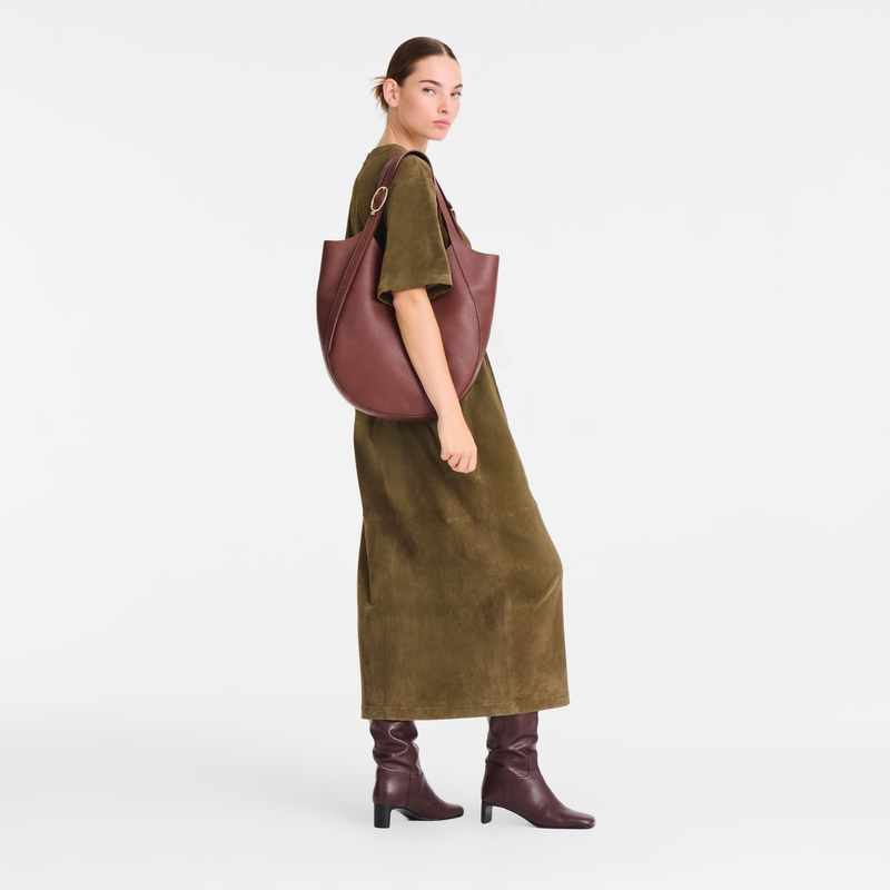 Le Foulonné XL Tote bag / Caper - Leather - Image 8