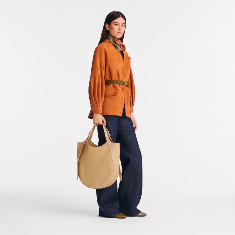 Le Foulonné XL Tote bag / Caper - Leather - Image 11