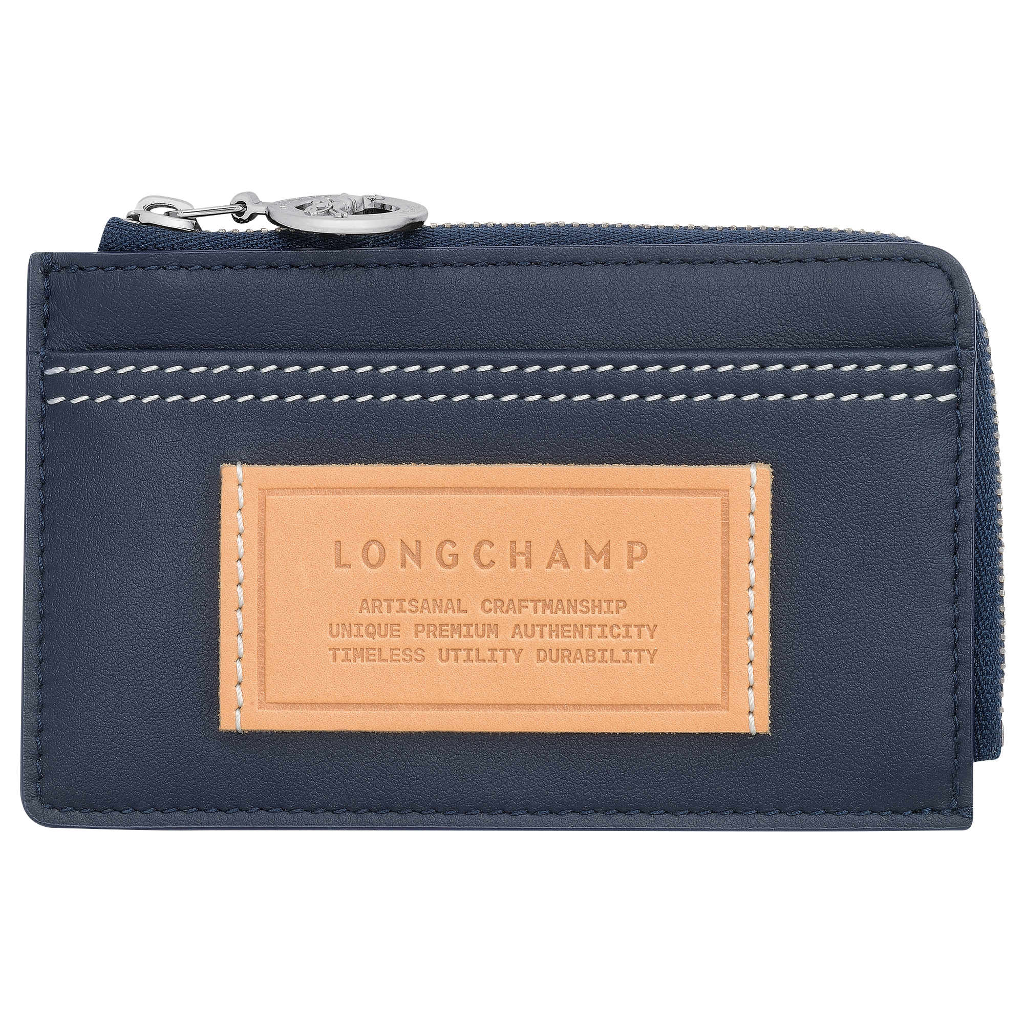 Le Pliage Xtra Card holder / Navy - Leather