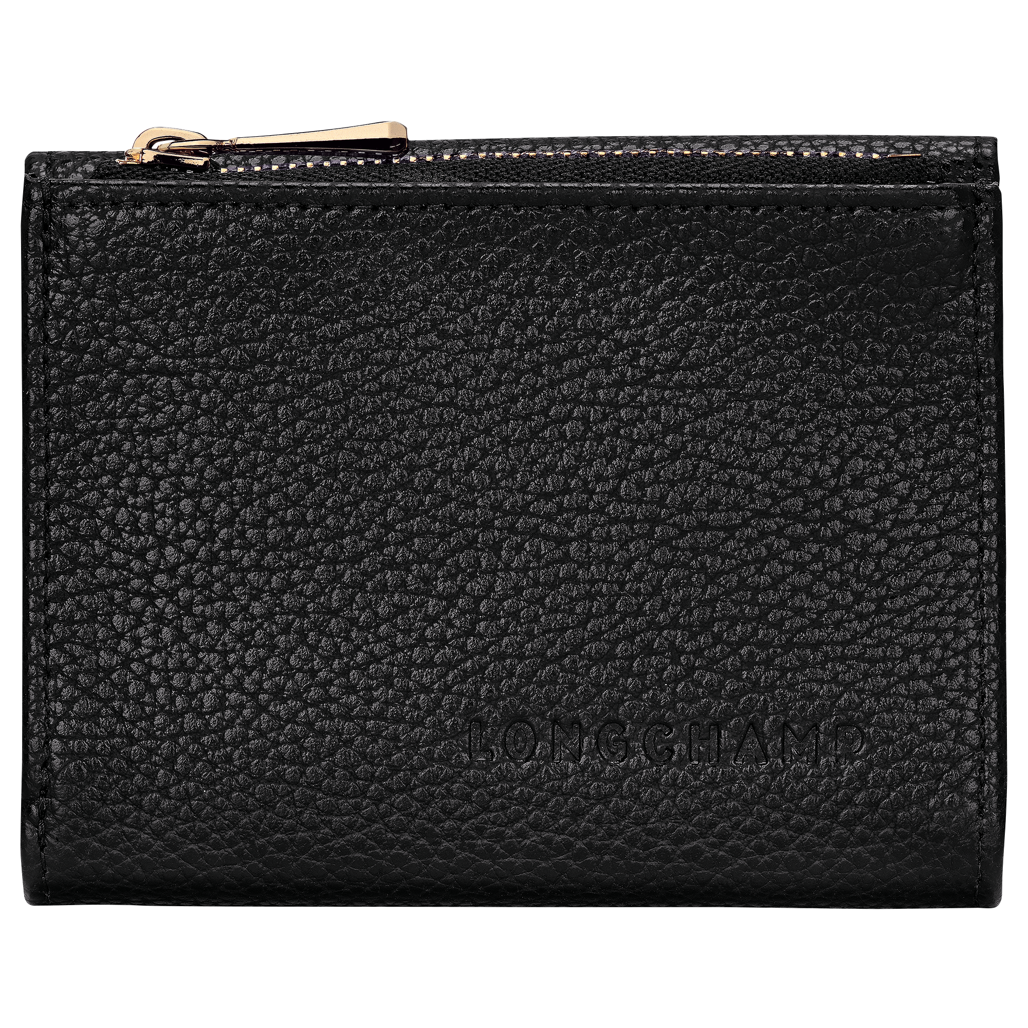 Le Foulonné Compact wallet / Black - Leather
