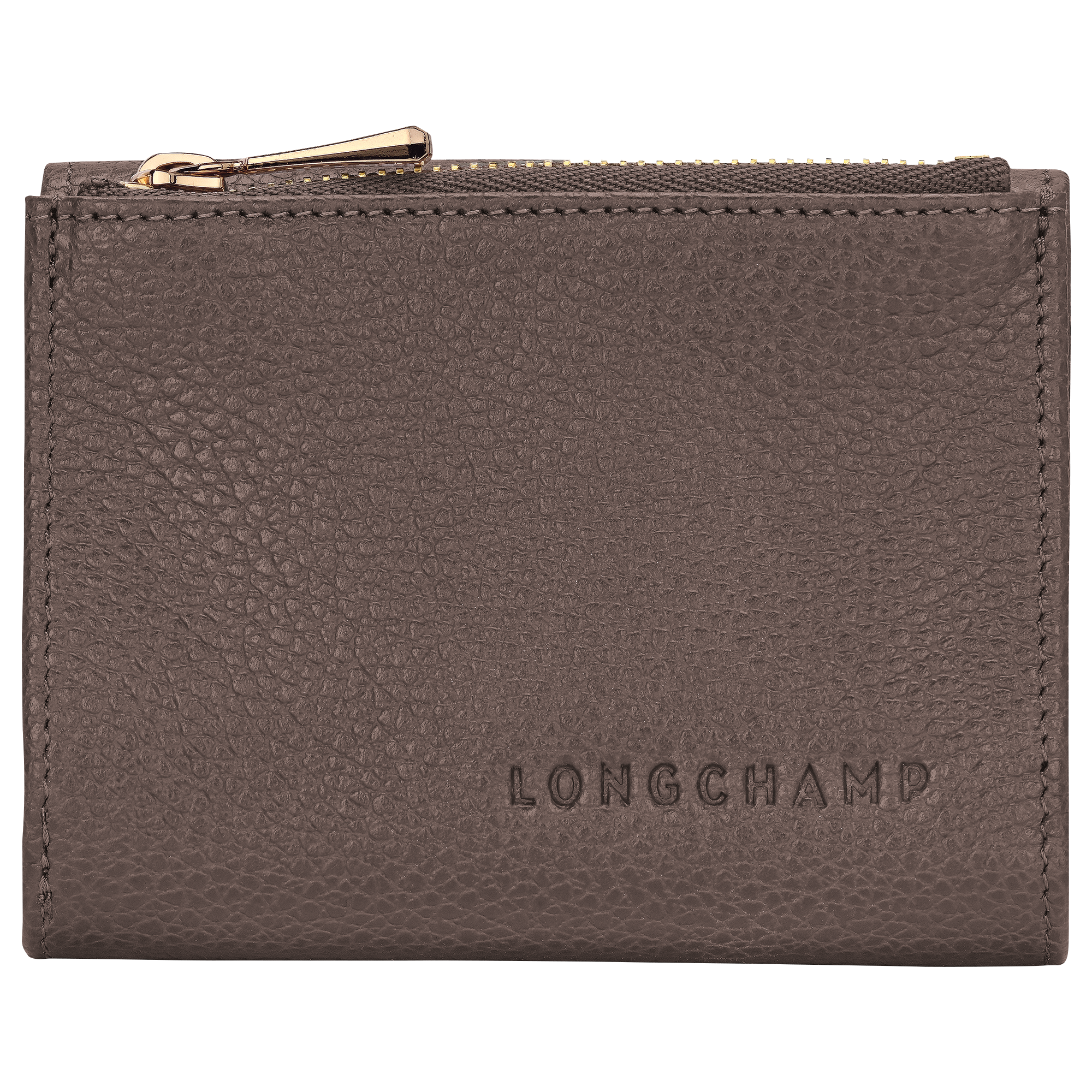 Le Foulonné Compact wallet / Taupe - Leather
