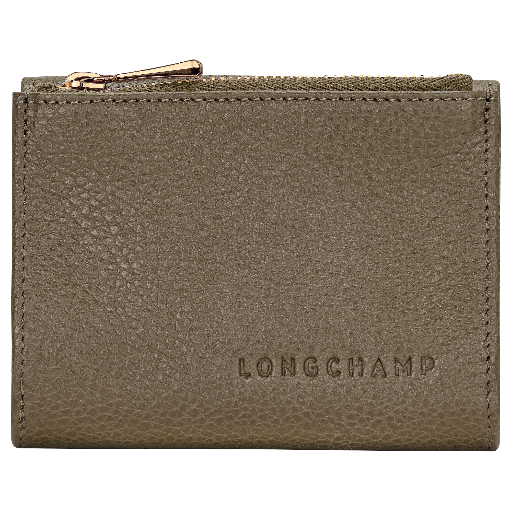Le Foulonné Compact wallet / Caper - Leather