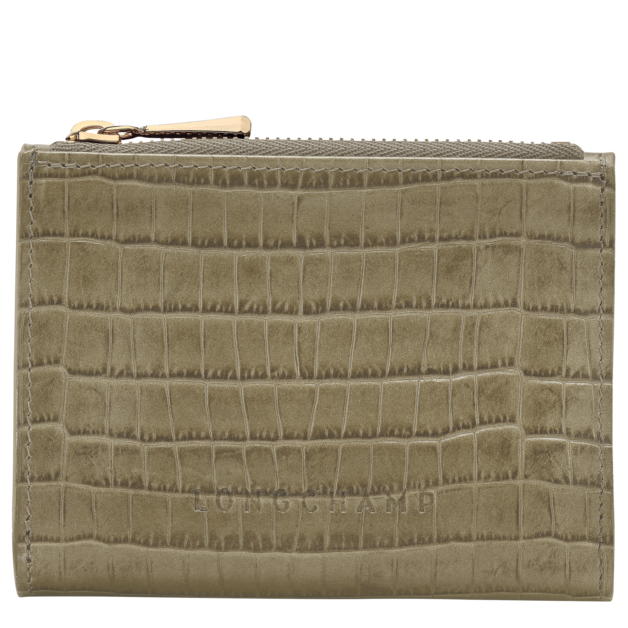 Longchamp Pocket Compact wallet / Olive - Leather