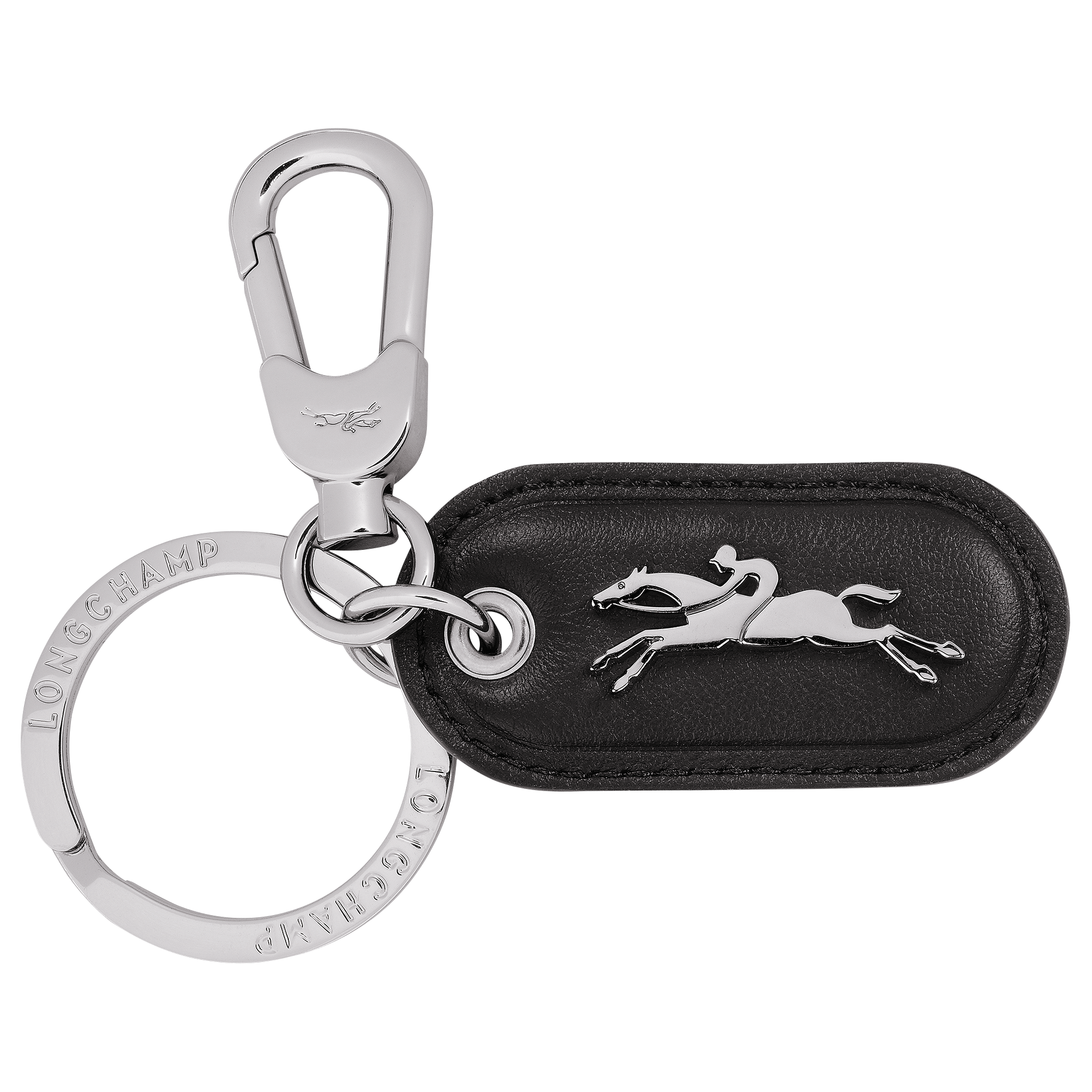 Le Pliage Xtra Key ring / Black - Leather