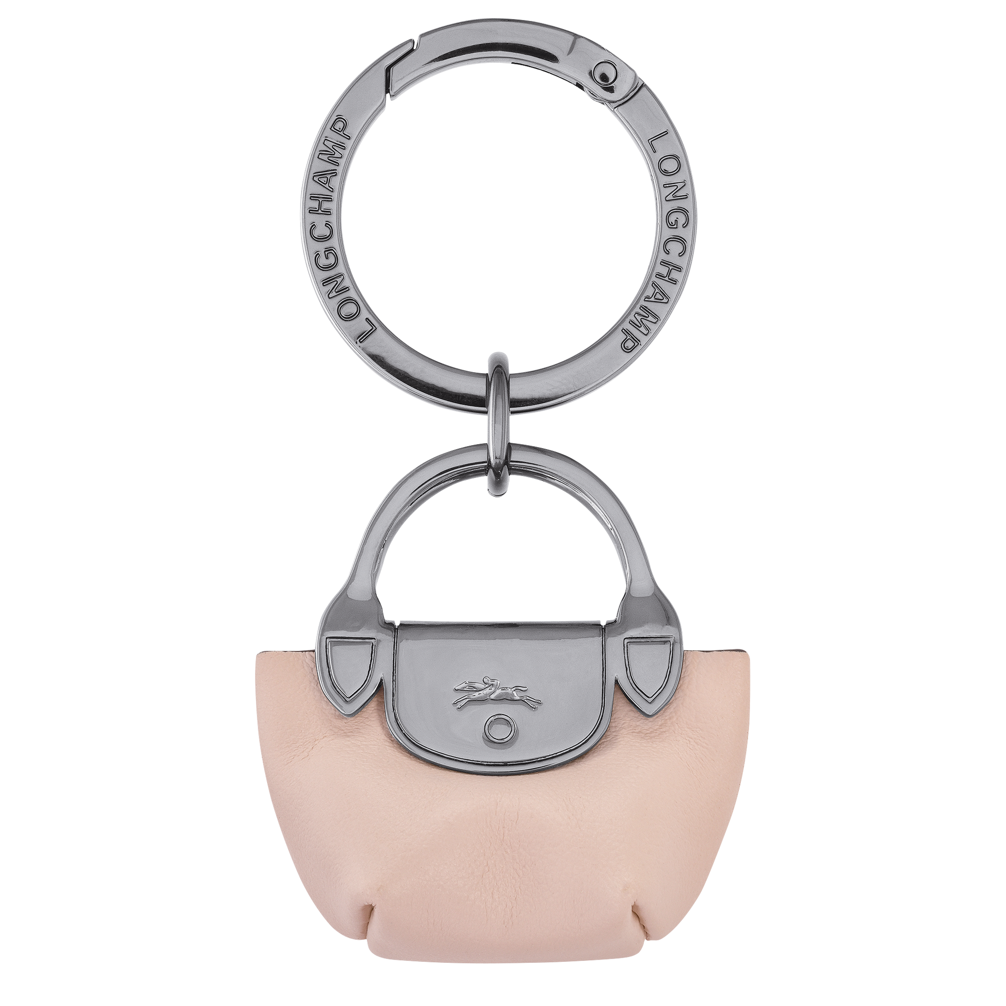 Le Pliage Xtra Key ring / Nude - Leather