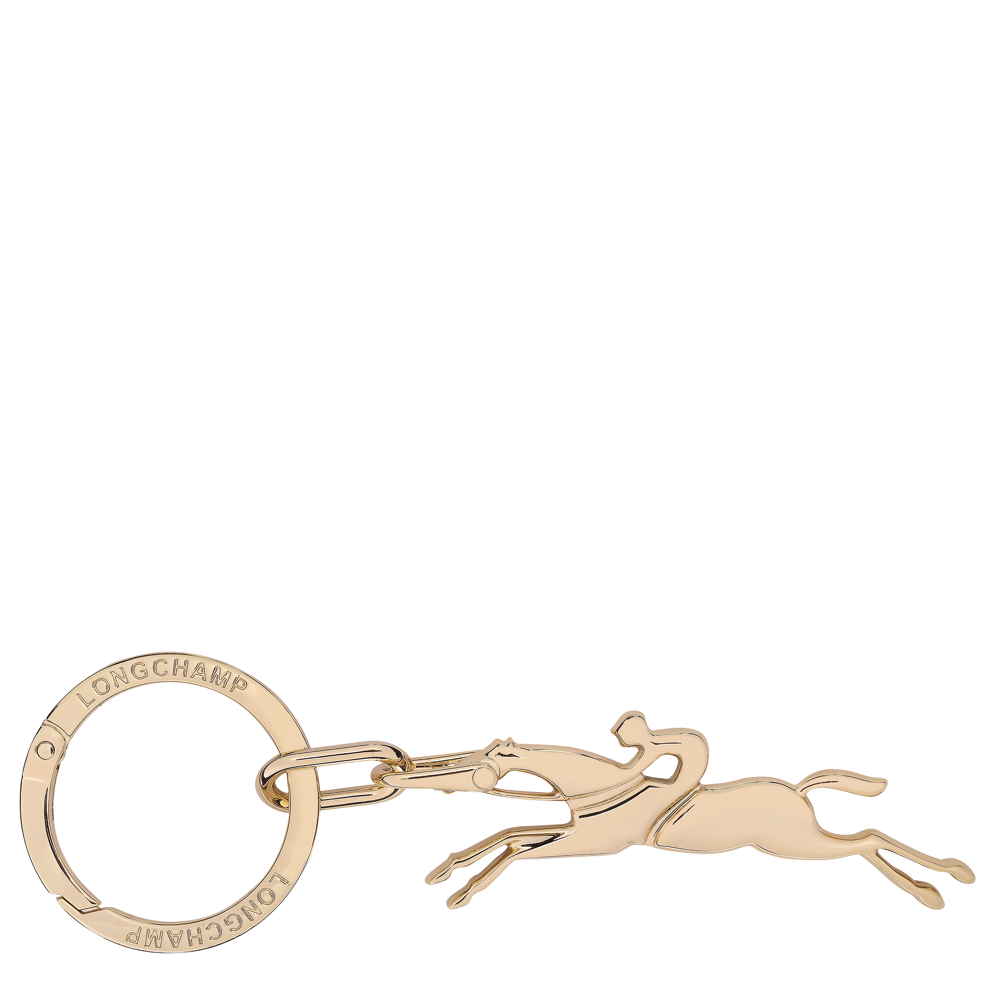 Cavalier Longchamp Keyring / Very pale gold - Metal