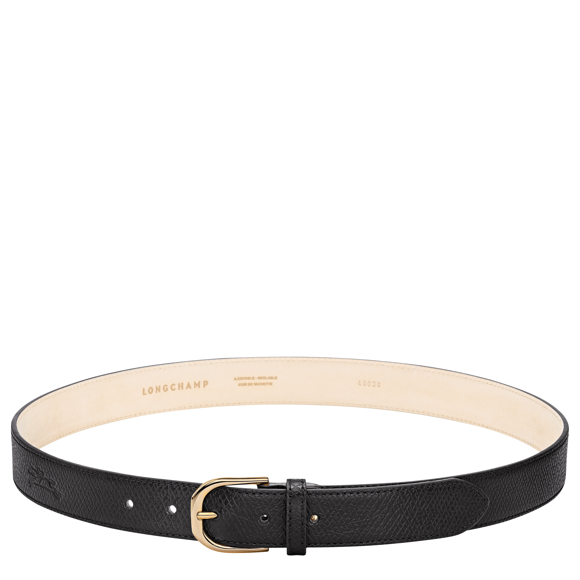 Le Pliage Original Ladies' belt / Black - Leather