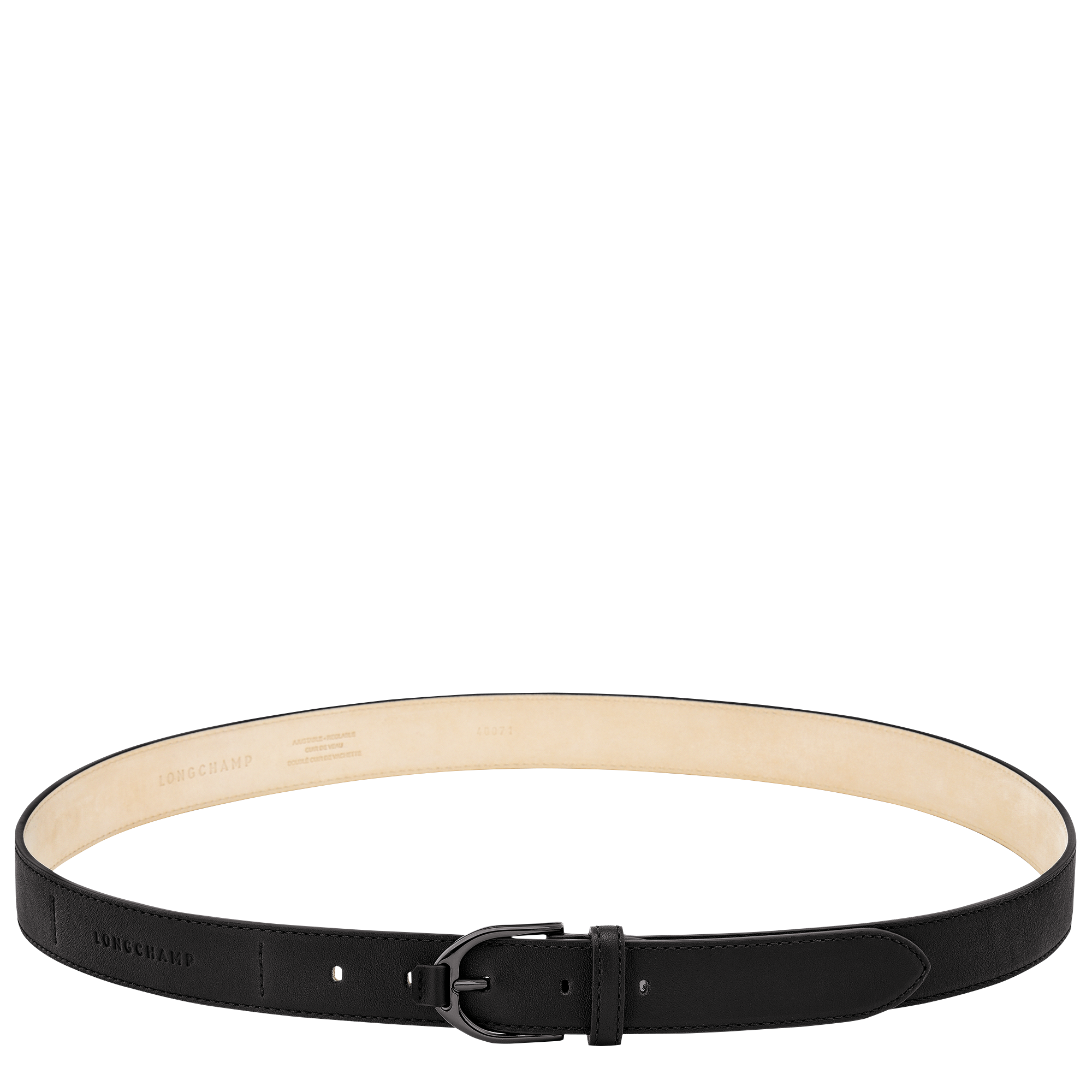 Longchamp 3D Ladies' belt / Black - Leather