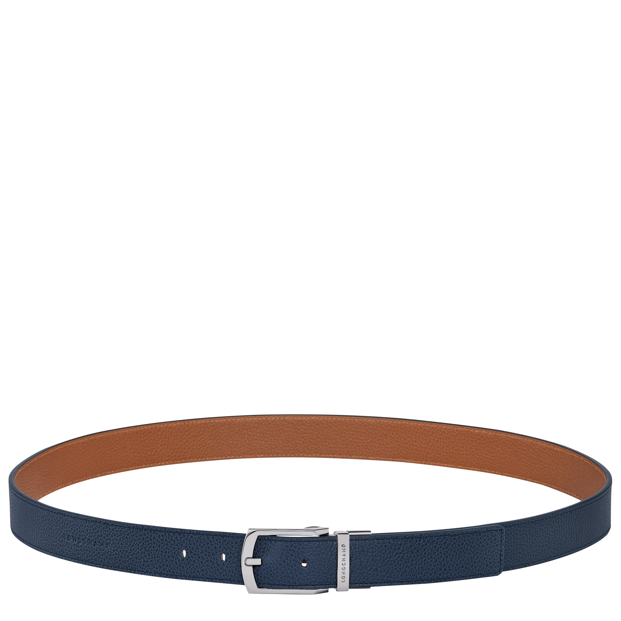 Le Foulonné Men's belt / Navy/Caramel - Leather