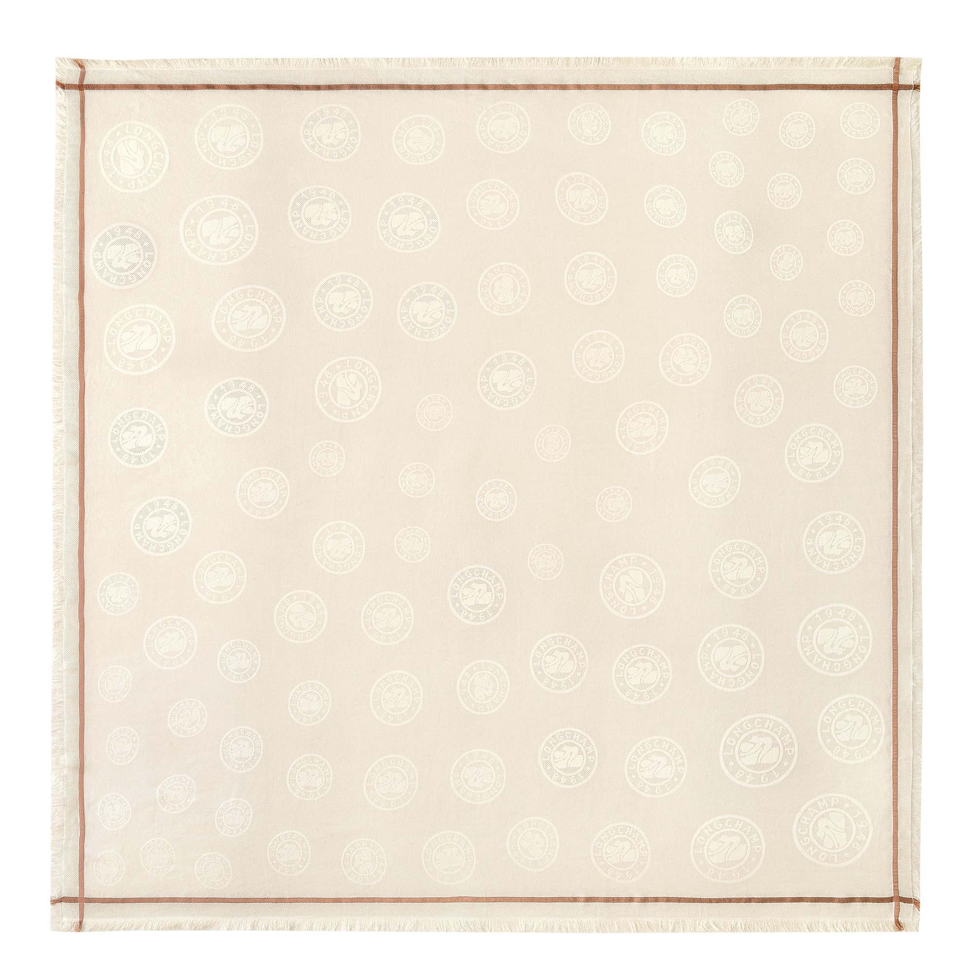 La Médaille Longchamp Shawl / Ivory - Cotton blend