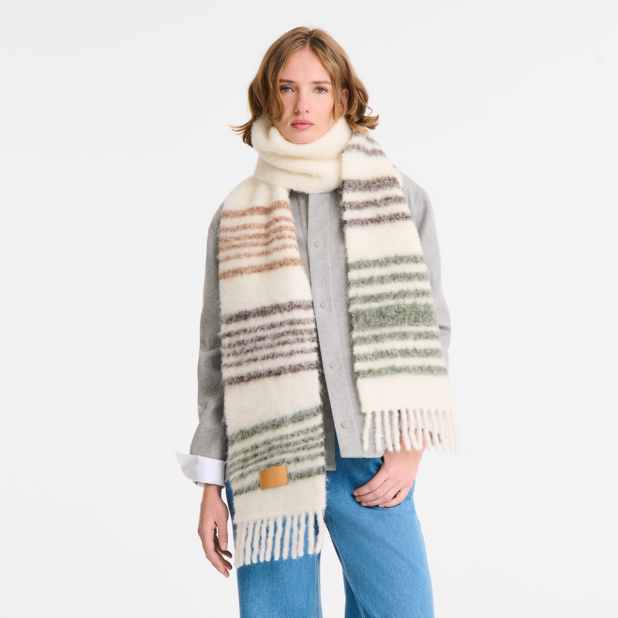 Twist Hivernal Scarf / Mocha - Blended alpaga