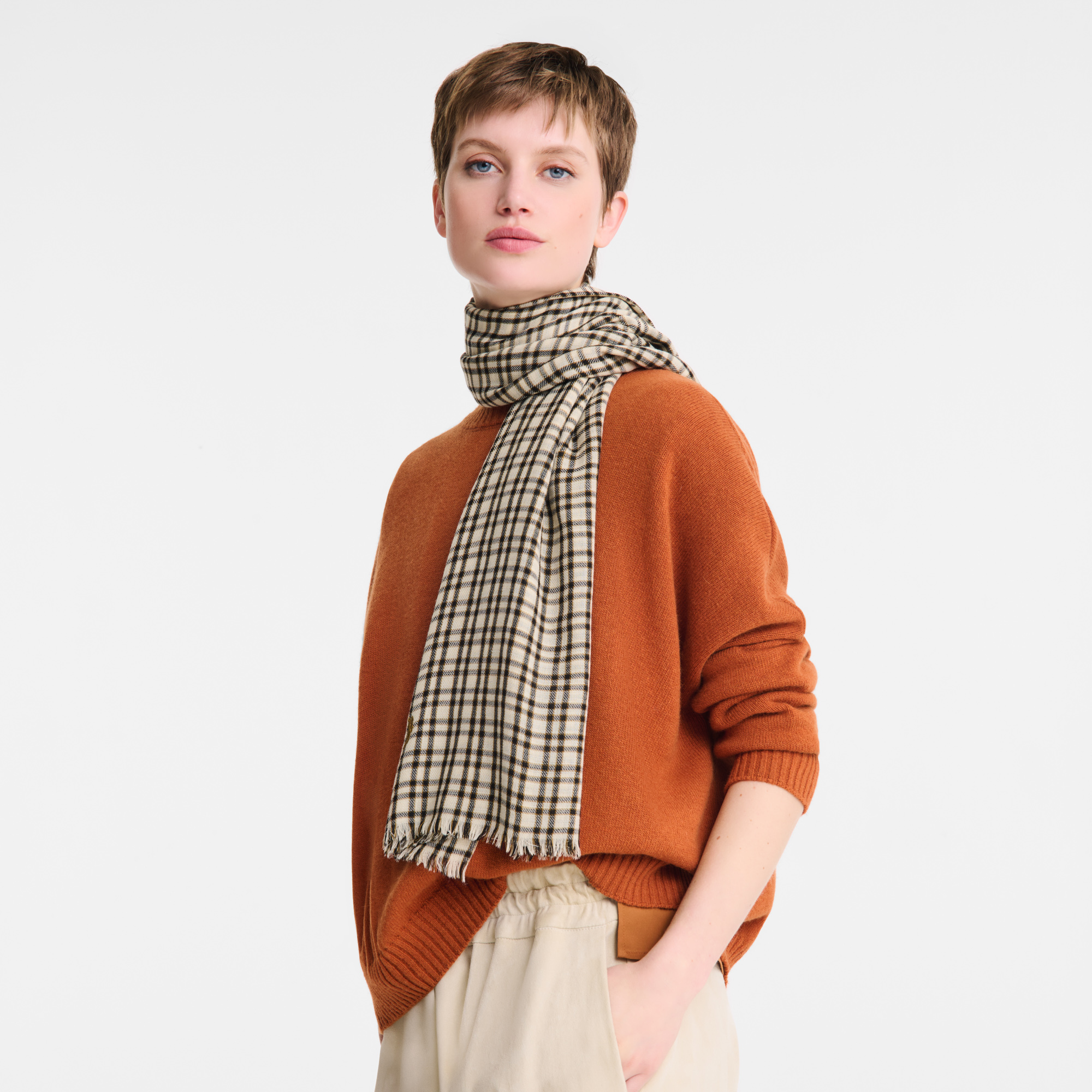 Portobello Scarf / Ecru - Wool