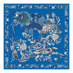 Forêt Longchamp Silk scarf 50 / Atlantic - Silk