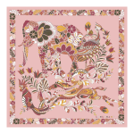 Forêt Longchamp Silk scarf 50 / Pink Tea - Silk
