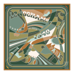 Longchamp League Silk scarf 90 / Nutmeg - Silk