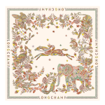 Forêt Longchamp Silk scarf 90 / Ecru - Silk