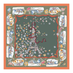 Equestrian Tower Silk scarf 50 / Oregano - Silk