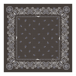 French Bandana Silk scarf 50 / Mocha - Silk