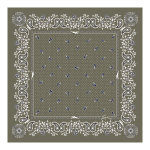 French Bandana Silk scarf 50 / Artichoke - Silk