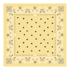 French Bandana Silk scarf 50 / Yellow Chick - Silk