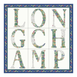 Le Jardin Longchamp Silk scarf 50 / Navy - Silk