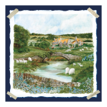 Pastoral Beauty Silk scarf 70 / Navy - Silk