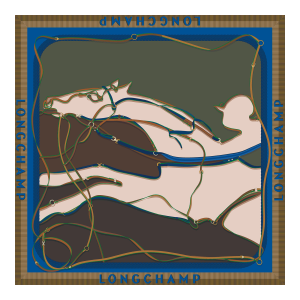 A toute Allure Silk scarf 90 / Khaki - Silk