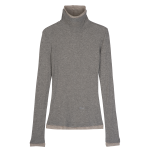 Thin turtleneck sweater / Grey - Jersey